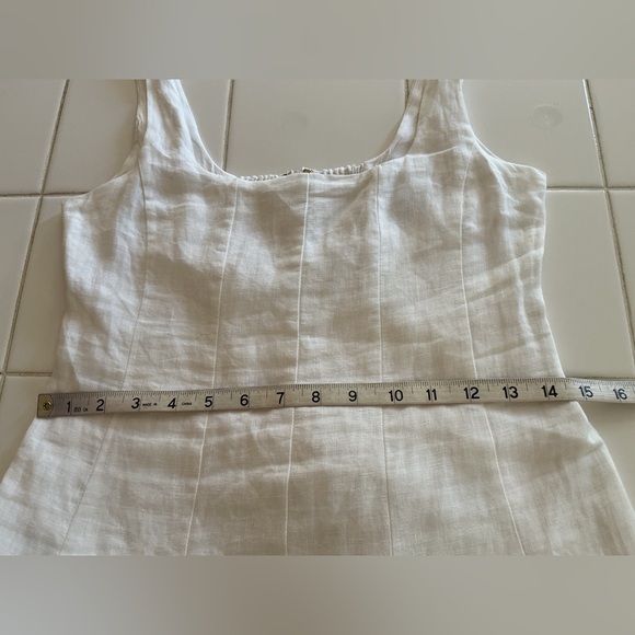 DISSH Milahn White Midi Linen Dress Size US 4 - Picture 9 of 14